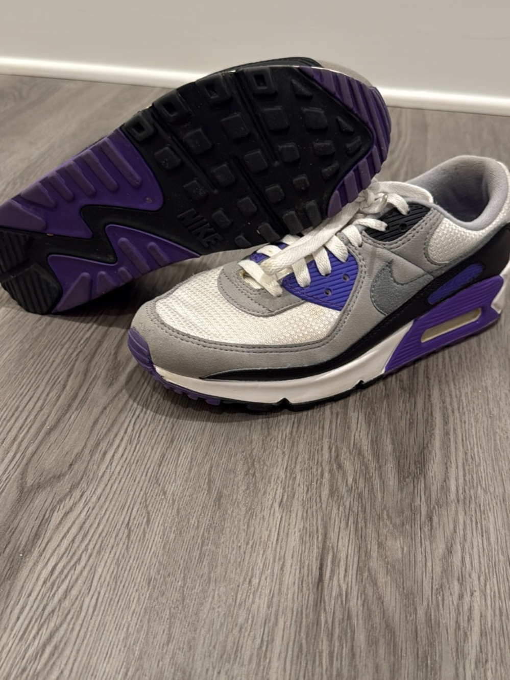 Nike Air Max 90 in Grey, Purple, and Black HYPER PURPLE